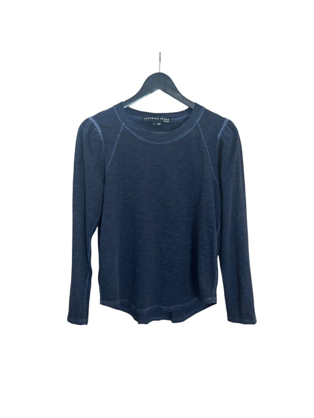 Veronica Beard Dark Blue Mason Ragland Long Sleeve Top Small